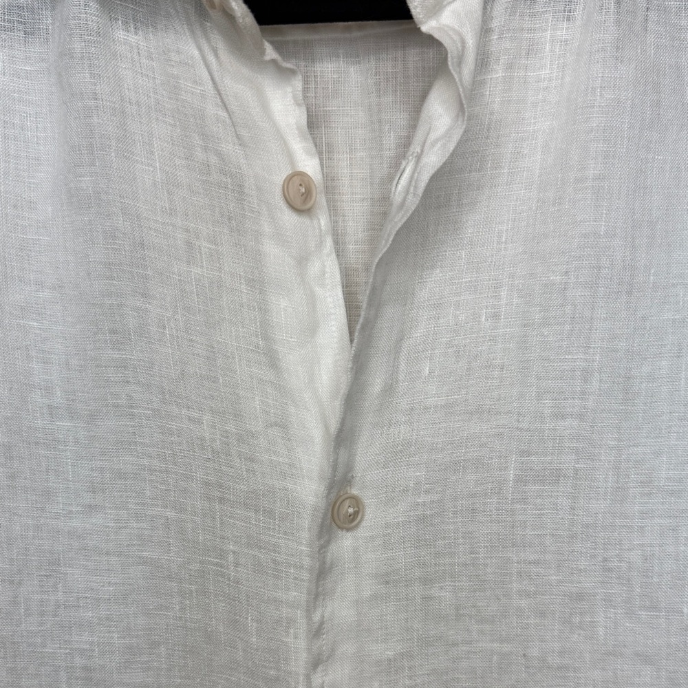 MC2 Saint Barth White 100% Linen Button Down Shirt Lightweight Summer Resort - M - Picture 6 of 12